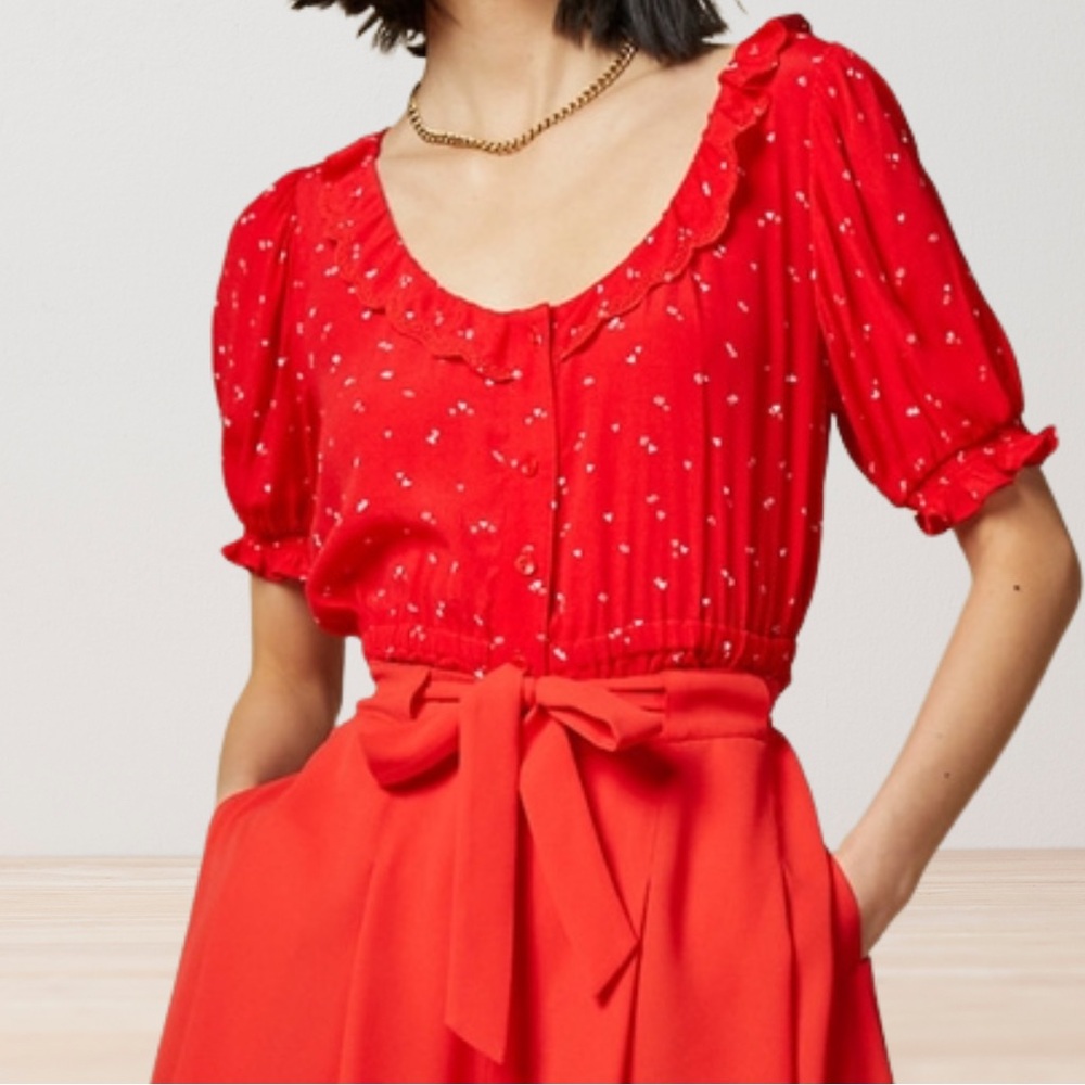 Sunday Best Red Blouse